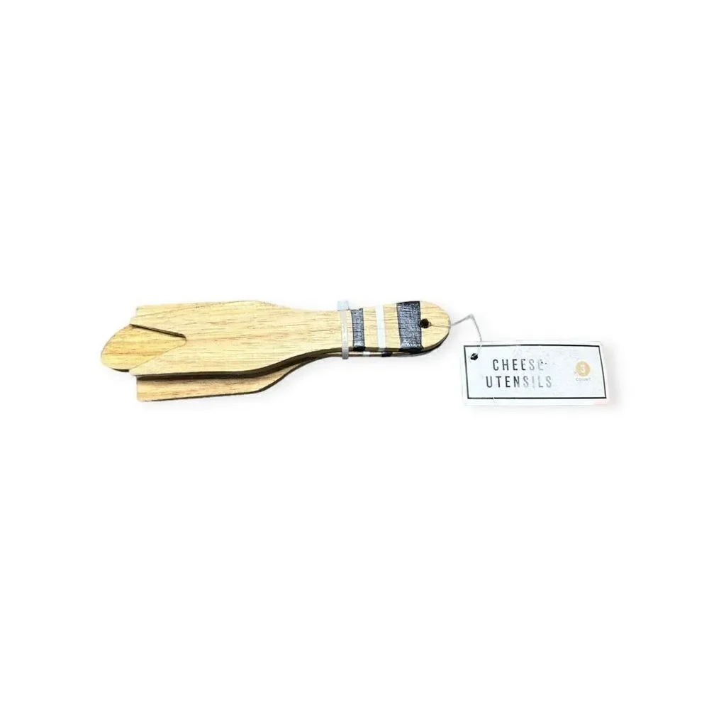 Wood 3 Piece Cheese Utensils Set
